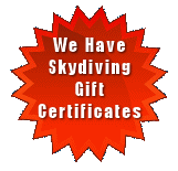 Skydive Gift Certificates for Rochester, NY